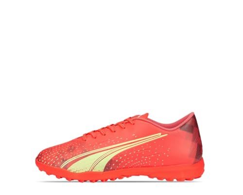 Puma Men's Ultra Play Turf Training Sneaker, Fiery Coral-Fizzy Light Black, 10.5