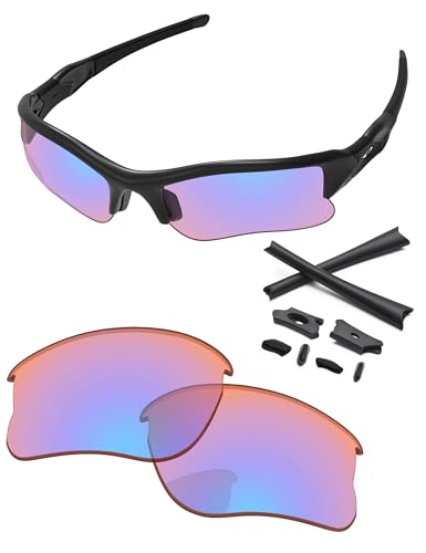 Image of Replacement Lenses & Rubber Kits for Oakley Flak Jacket XLJ OO9009 63mm - Precision Fit, UV Block, Impact Resistant