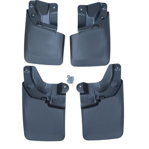 Image of Mud Guards Splash Guards Fender Drape Kit with Bullets for 2016-2021 Toyota Tacoma with Factory Wheel Lip Molding /Fender Flares