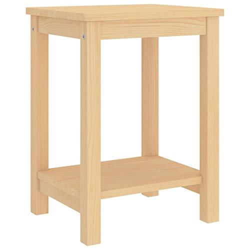 vidaXL Nachttisch Nachtschrank Nachtkonsole Nachtkommode Beistelltisch Tisch Schrank Kommode Schlafzimmer Helles Holz 35x30x47cm Massivholz Kiefer