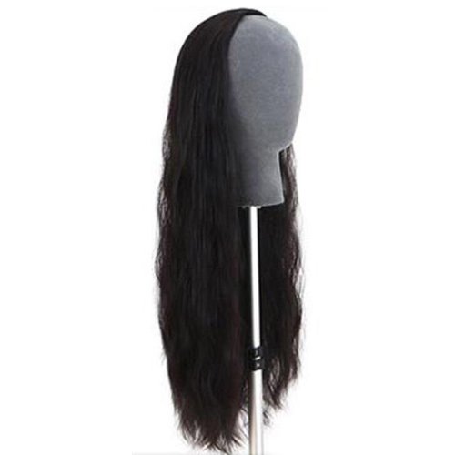 DAYISS® New Women's Long Curly Wavy 3/4 Full Hair Half Wig Clip in Wigs 3 Colors (Black)