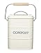 Price comparison product image KitchenCraft Living Nostalgia Metal Kitchen Composter Antik-Cremeweiß, Cream