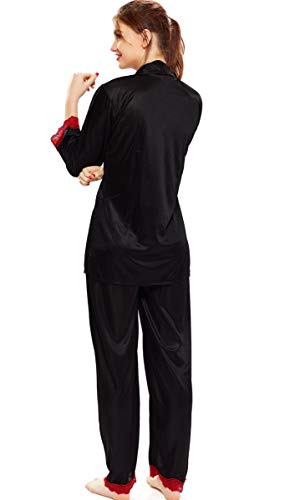 Image of AV2 Women's Satin Solid Pajama Set Pack of 1