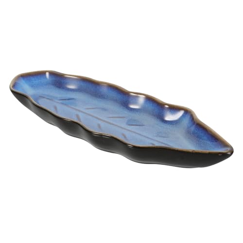 PRETYZOOM Plato De Comida Práctico Con Forma De Hoja Plato De Sushi De Cerámica Bandeja Decorativa Para Fiestas Y Hoteles