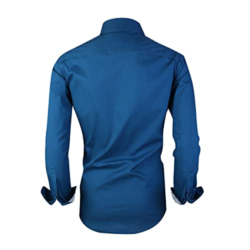 Alex Vando Mens Dress Shirts Regular Fit Long Sleeve Stretch Business Dress Shirts for Men