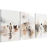 3 Pcs Christian Wall Art Jesus Decor Christ Religion Canvas Wall Decor Jesus Art Pictures Posters...