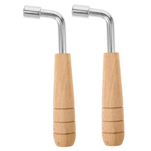 DECORNIJIA 2個 リラハープ調律レンチ 内六角木製鍵対応 字型ハンドル付き オーケストラ弦楽器修理ツール 正確調整用