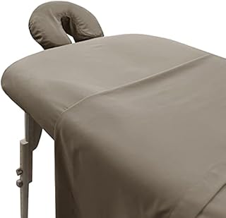 London Linens Soft Microfiber Massage Table Sheets Set 3 Piece Set - Includes Massage Table Cover, Massage Fitted Sheet, and Massage Face Rest Cover (walnut)
