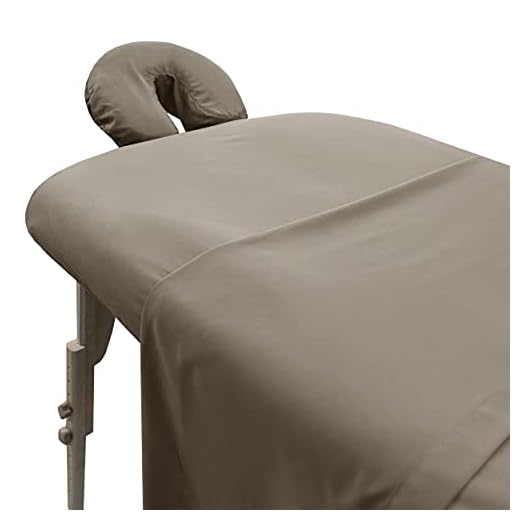 London Linens Microfiber 3 Piece Massage Table Sheets Set (walnut)