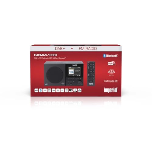 Radio DAB+ FM Imperial DABMAN 120BK Bluetooth boîtier bois