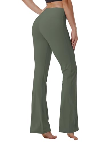 Image of BUBBLELIME 29 inch /31 inch /33 inch /35 inch /37 inch 3 Styles Women's High Waist Bootcut Yoga Pants Basic /Side Pockets Tummy Control Workout Flared
