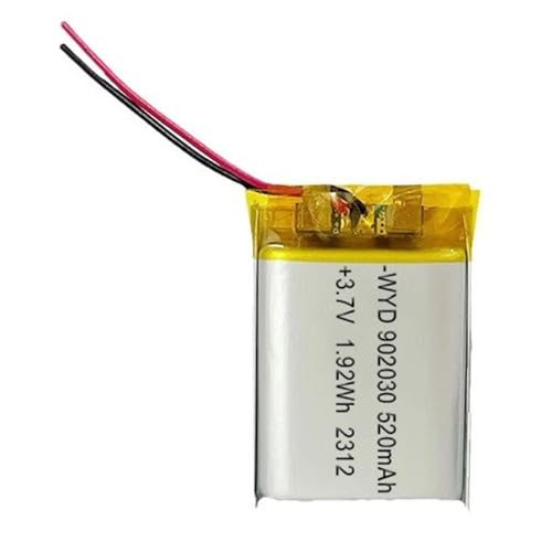 Batería de litio 902030 520 mAh para sistemas de domótica y proyectos de electrónica DIY