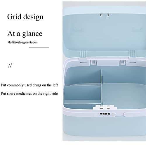 Boîte de rangement multicouche avec serrure à code pour remèdes - 7
