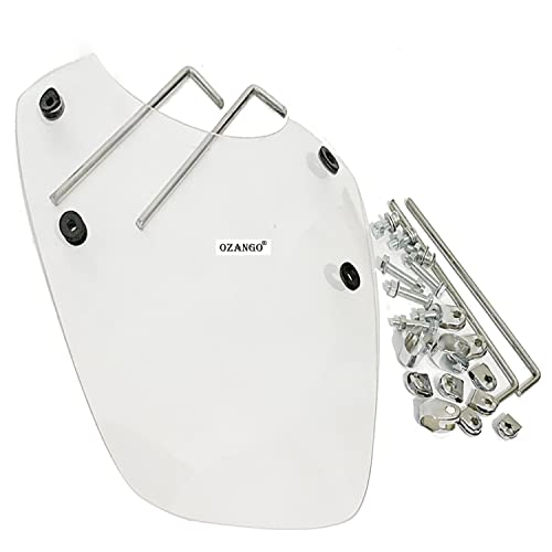 Image of Bike Plastic Windscreen Visor Front Windshield Wind Deflectors (White) for Bajaj Avenger 220 DTS-i