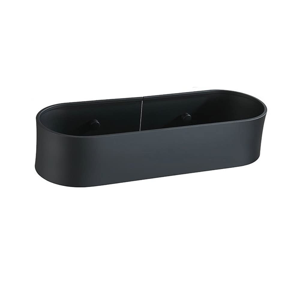 Étagère de salle de bain en aluminium noir antirouille avec porte-serviette