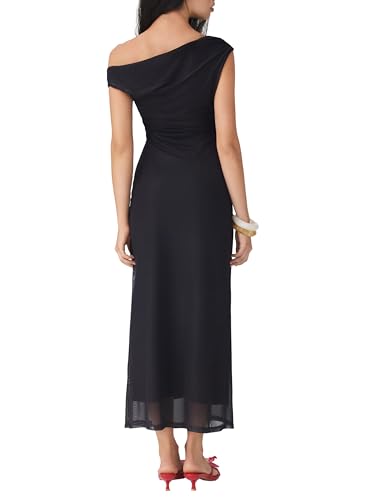 CIDER Women Off Shoulder Maxi Floral Dress Y2k Fall Fashion Wedding Guest Dresses Bodycon Cocktail Party Club Outfits 5