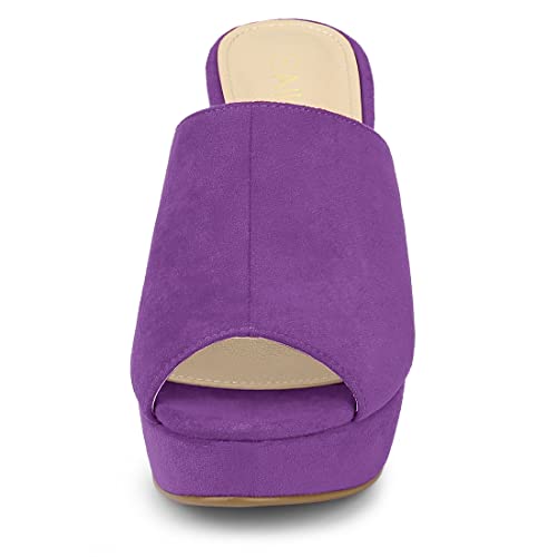 Image of Allegra K Women's Open Toe Platform Chunky Heel Slides Sandals | Party Sandals