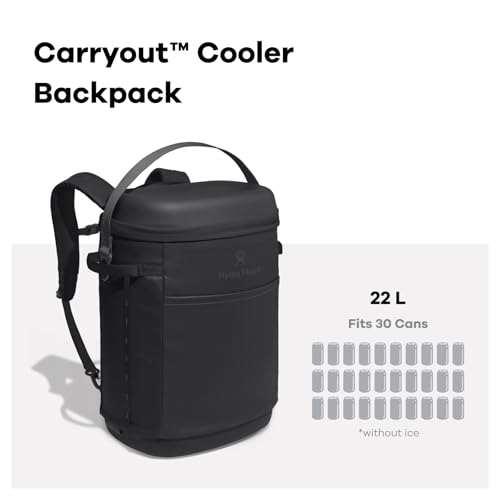 Image of Hydro Flask Carryout Cooler Backpack - Insulated Portable Soft Cooler - 22 L Capacity in Black