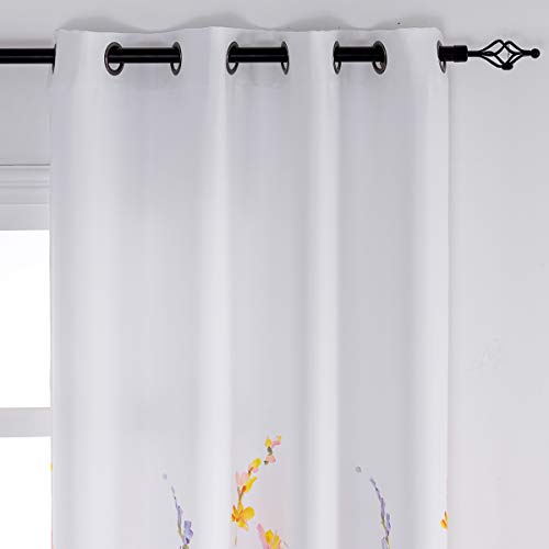 Kotile Floral Curtains, 84 Drop, Red Pink Floral Printed - Image 2