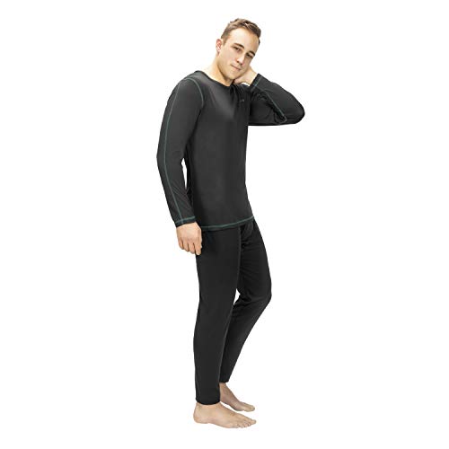 Thermal Underwear for Men (Thermal Long Johns) Sleeve Shirt & Pants Set, Base Layer w/Leggings Bottoms Ski/Extreme Cold