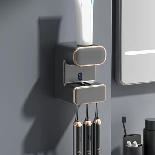 Support brosse à dents désinfectant pour éliminer les bactéries sans percer le mur - 3