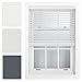 FURNISHED White Faux Wood Venetian Blinds 50mm Easy Fit Trimmable Child Safe Home Office Window Blinds, 85cm x 150cm