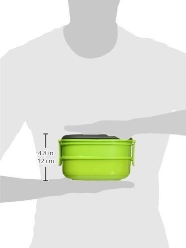 D'Eco Microwavable Lunch Box- Stacking Two Tier Tiffin with Vacuum Seal Lid with carrying handles- BPA Free image 5