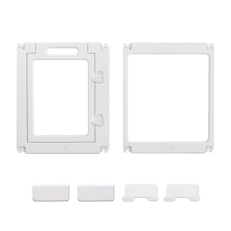 Transparent Indoor Dog Playpen with Safety Lock, Indoor Dog Fence for Small &amp; Medium Pets | Secure, Stylish, Easy Clean Play Pen for Dogs &amp; Pets with Scratch Resistant Panels (White, 1 Door 1 Panel)