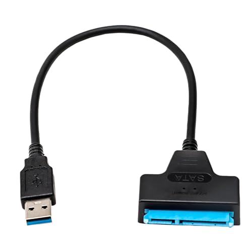 Jowrun Cable sata to usb adaptador SSD/HDD, cable adaptador sata usb 3.0, adaptador de cable USB a SATA, 2,5/2,5 pulgadas, compatible con discos duros externos e internos, sistemas Windows, Mac