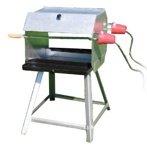 Mutzbratengrill Holzgrill mit 2 Spießen für 14 Portionen ohne...