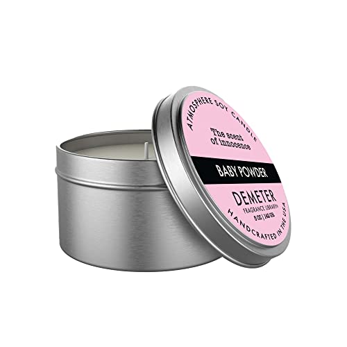 DEMETER Baby Powder Soy Candle, Scented Candles with Unique Fragrance, Perfect for Aromatherapy and Home Decor, Cute Candles for Travel and More