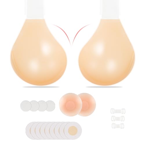 Sticky Bra for Large & Saggy Breasts – Invisible Lift Push Up Bra, Reusable Strong Adhesive No-Show Sticky Boobs