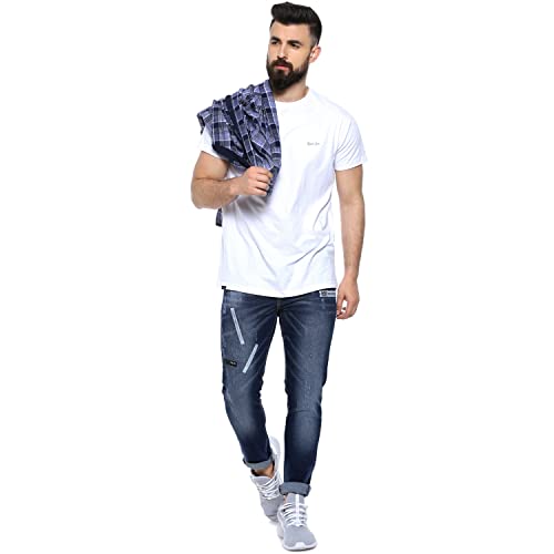 Image of CAHOOT Men's Denim Jeans for Regular Wear | Denim Fabric | Slim Fit | Jeans Crafted with Comfort Fit and High-Performance for Everyday Casual Wear