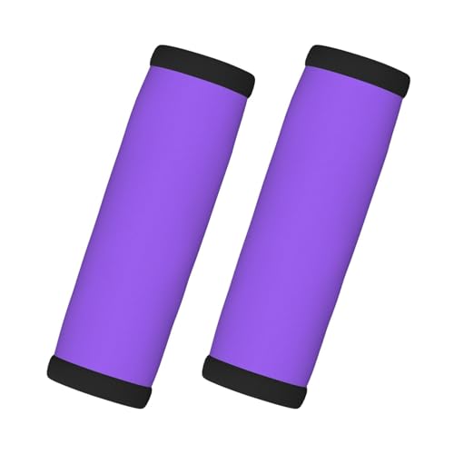 FoRes Solid Color Light Purple Luggage Handles Wrap Grips 2 Packs – Travel Accessories Grip, Non-Slip Refrigerator Door Handle Covers