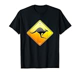 Kangaroo Crossing Traffic Road Street Sign Warning T-Shirt