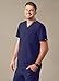 Adar Uniforms Addition Scrubs for Men - Modern Multi Pocket V-Neck Top - A6010 - Navy - XL