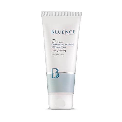 Image of MIZU Gel Facewash 100ml for Skin Rejuvenating | Hydrating Gel Face Wash with Hyaluronic Acid & Vitamin E Celluloid Beads for Deep Cleansing & Glowing Skin | For Men & Women