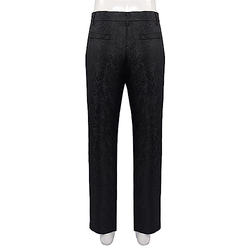 Pantalon gothique homme noir grande taille 3XL vêtement pirate confortable