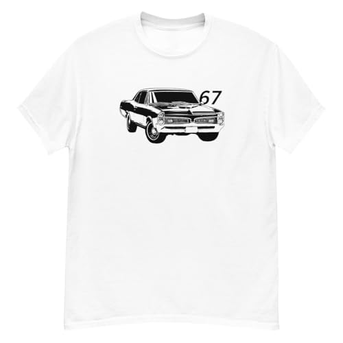 1967 GTO T-Shirt Mens Classic Muscle Car Enthusiast Tee Shirt White