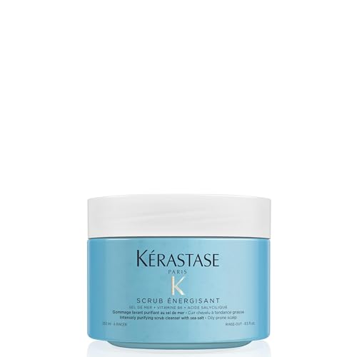Kérastase Fusio Scrub, Champú Exfoliante Energizante, Para Pelo y Cuero Cabelludo Graso, Scrub Énergisant, 250 ml