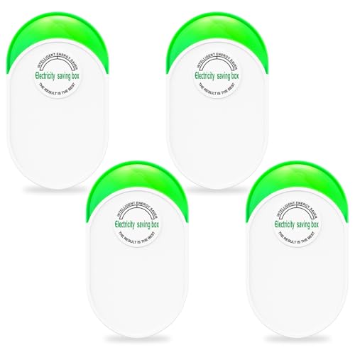 XUXLEKK Dispositivo di Risparmio Energetico, 4 Pezzi Dispositivi Smart Energy Saver, 90 V-250 V 28 Kw Pro Power Saver, Riduttore di Elettricità Domestica, Risparmio Energetico E Alta Efficienza