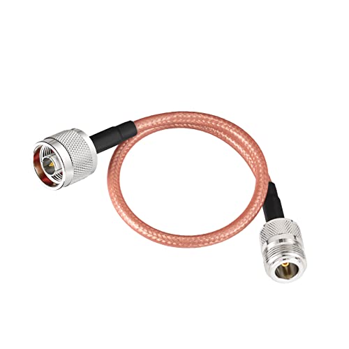 Adaptador coaxial N hembra a macho 30 cm RG-400 miniatura 2