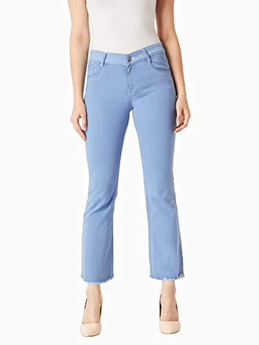 Image of Miss Chase Women's Wide-Leg High-Rise Regular-Length Stretchable Shaping Denim Jeans