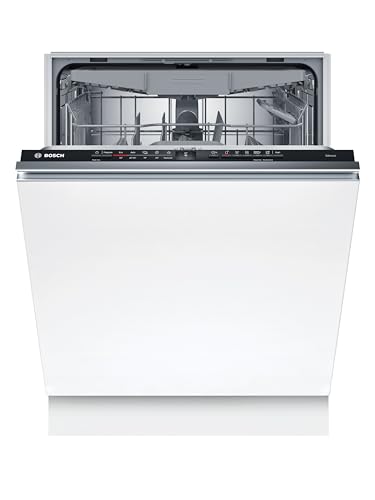 Bosch SMV2HVX06E Serie 2, Lavastoviglie Smart da incasso a scomparsa totale, 14 coperti, Cestelli personalizzabili, Indicazione di funzione a pavimento, Motore EcoSilence Drive, 60 cm.