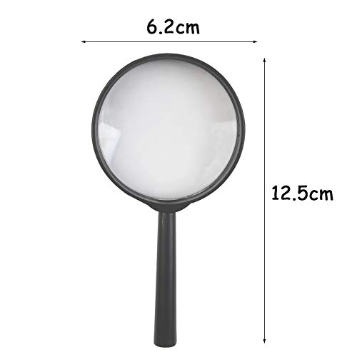 QLOUNI 10 stuks kinderluppen, vergrootspeelgoed, cadeautje mini-vergrootglas zakloep voor kinderen van kunststof… - Image 3