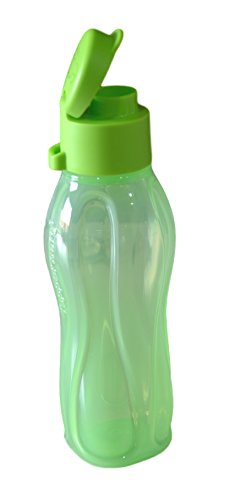 Image of Tupperware Aquasafe Plastic Bottle Set with Fliptop, 310ml, Set of 4, Multicolour