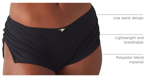 Image of KMBANGI Y2k Sexy Micro Shorts for Women Low Waist Side Slit Boyshort Slim Booty Shorts Lounge Pj Bottom Cute Sleepwear