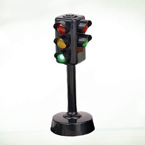 Kisangel 2Pcs Traffic Signal Light Toy for Kids, Early Education Traffic Signs Model for Home Play, Assorted Colors, 4.33X1.77X1.77In (Random Color and Size)