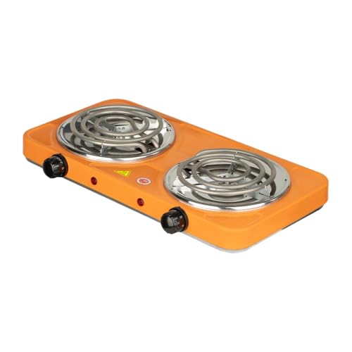 Fenteer Estufa Eléctrica de Dos Quemadores con Indicador Luminoso Y Quemador en Espiral