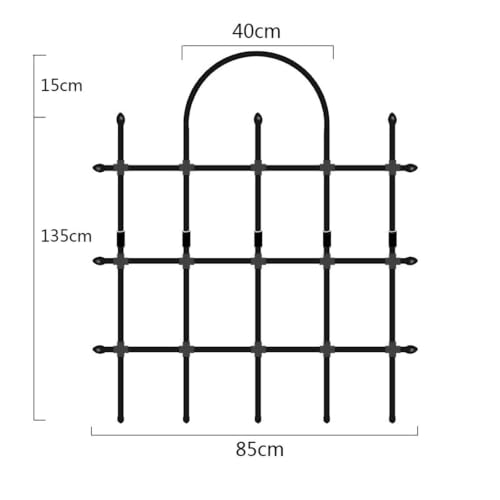 Soporte modular de acero recubierto de plástico blanco para jardín 2